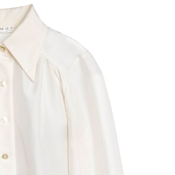 Sundazed (Italy) 70s, Satin Weave, Barrymore Collar, Bishop Sleeves - Picture 3 of 4